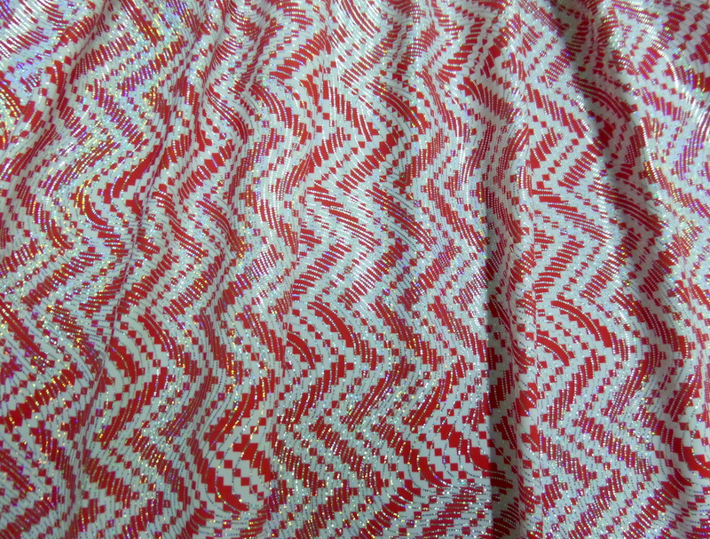 7. Red-White Zig Zag Holo Foil
